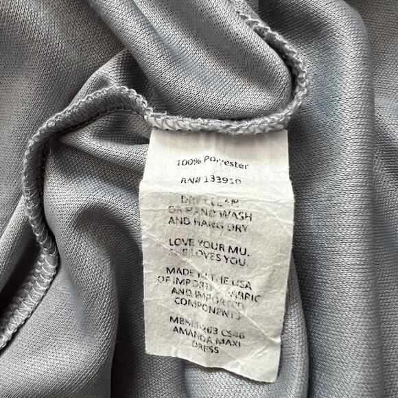 Show Me Your Mumu Halter Dress Womens Medium Amanda Maxi Gray Bridesmaid Event - Picture 6 of 11